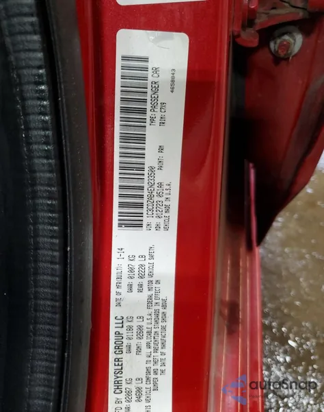 2014 Dodge Avenger Se из США, поврежденный, VIN 1C3CDZAB4EN233500